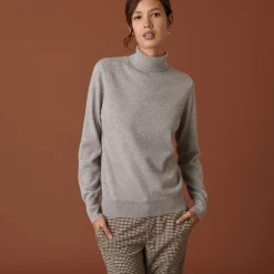Maison Montagut Pull Col Roule En Cachemire - Abesse><noscript><img width=