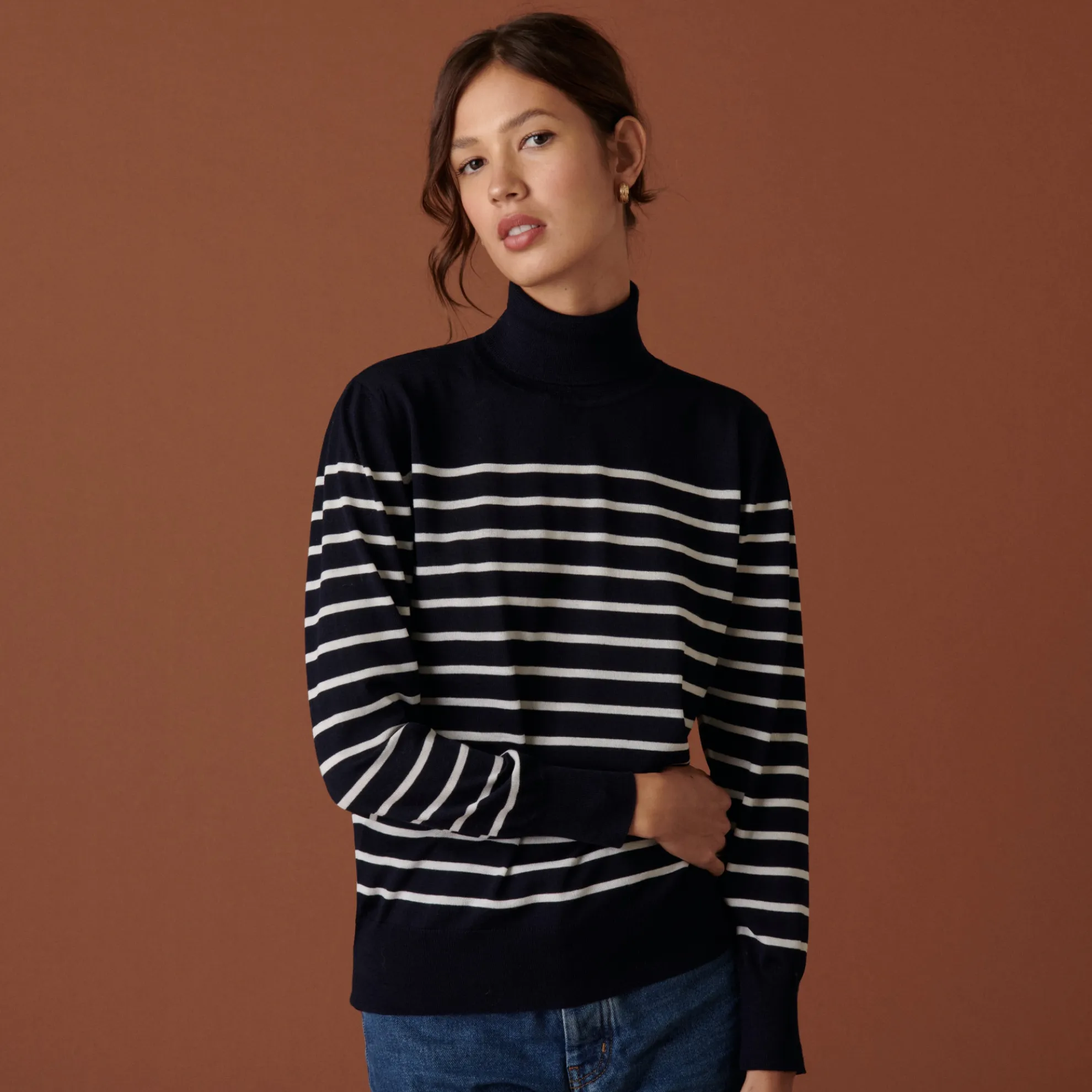 Maison Montagut Pull Col Roule En Laine Merinos Finitions Bord Cotes - Colette>Femme Pulls