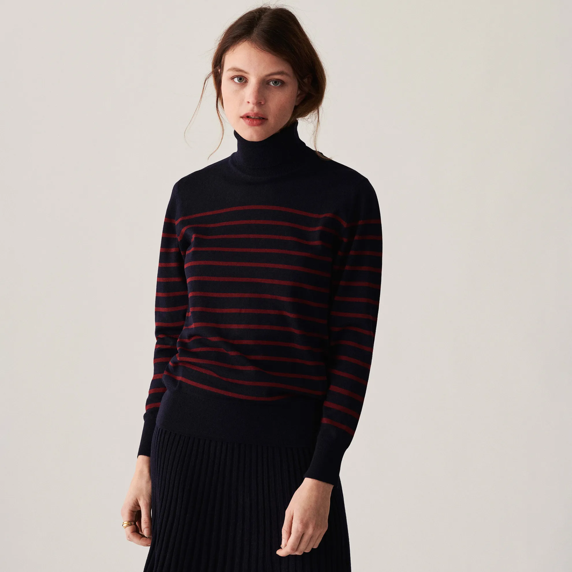 Maison Montagut Pull Col Roule En Laine Merinos Finitions Bord Cotes - Colette>Femme Pulls