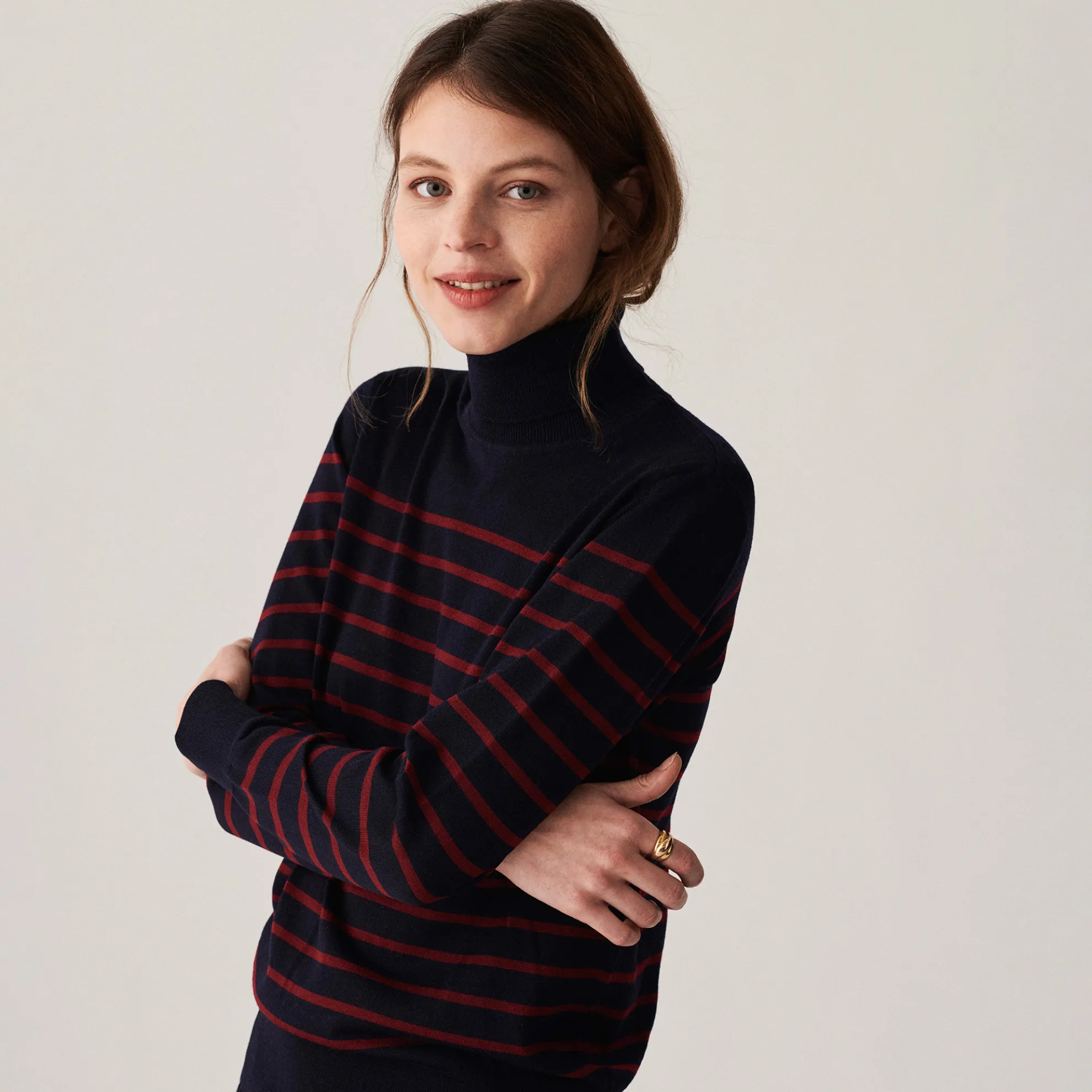 Maison Montagut Pull Col Roule En Laine Merinos Finitions Bord Cotes - Colette>Femme Pulls