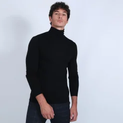 Maison Montagut Pull Col Roule En Laine Merinos - Berry><noscript><img width=