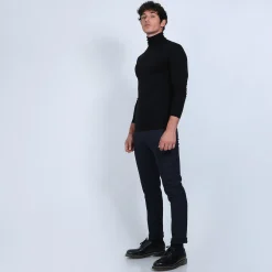 Maison Montagut Pull Col Roule En Laine Merinos - Berry><noscript><img width=