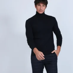 Maison Montagut Pull Col Roule En Laine Merinos - Berry><noscript><img width=