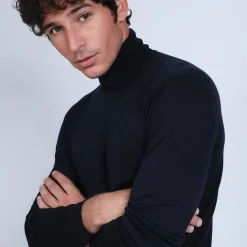 Maison Montagut Pull Col Roule En Laine Merinos - Berry><noscript><img width=