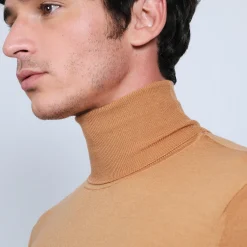 Maison Montagut Pull Col Roule En Laine Merinos - Berry><noscript><img width=