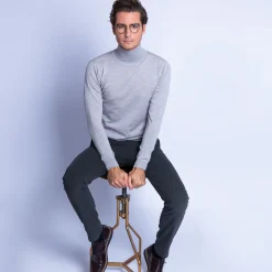 Maison Montagut Pull Col Roule En Laine Merinos - Berry><noscript><img width=