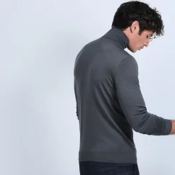 Maison Montagut Pull Col Roule En Laine Merinos - Berry><noscript><img width=