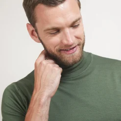 Maison Montagut Pull Col Roule En Laine Merinos - Berry><noscript><img width=