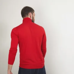 Maison Montagut Pull Col Roule En Laine Merinos - Berry><noscript><img width=