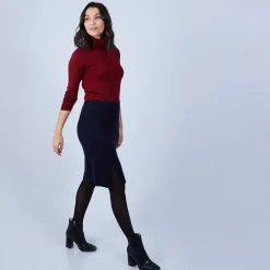 Maison Montagut Pull Col Roule En Laine Merinos - Bea><noscript><img width=