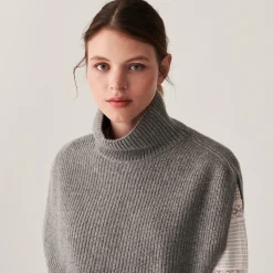 Maison Montagut Pull Col Roule Sans Manches En Cachemire Melange - Dalya><noscript><img width=