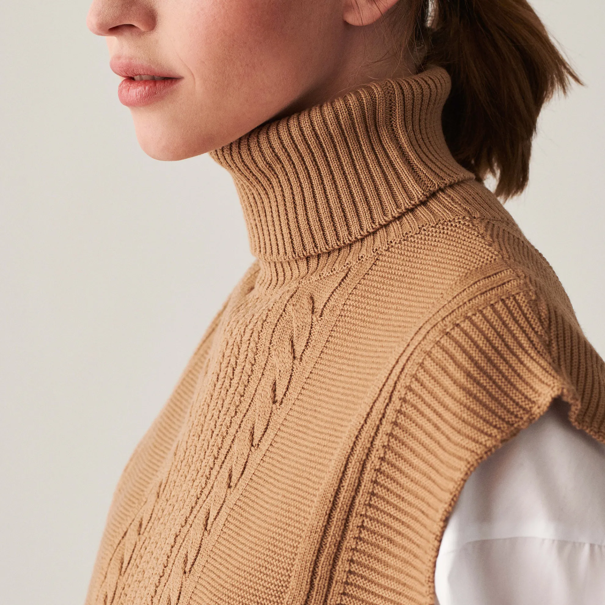 Maison Montagut Pull Col Roule Sans Manches En Laine Merinos - Claudia>Femme Pulls