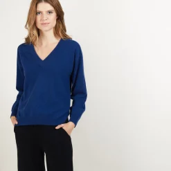 Maison Montagut Pull Col V A Fentes En Cachemire - Barnabe><noscript><img width=