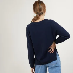 Maison Montagut Pull Col V A Fentes En Cachemire - Barnabe><noscript><img width=