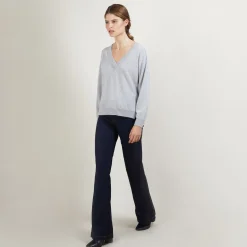 Maison Montagut Pull Col V A Fentes En Cachemire - Barnabe><noscript><img width=