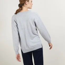 Maison Montagut Pull Col V A Fentes En Cachemire - Barnabe><noscript><img width=