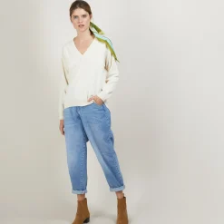 Maison Montagut Pull Col V A Fentes En Cachemire - Barnabe><noscript><img width=