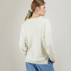 Maison Montagut Pull Col V A Fentes En Cachemire - Barnabe><noscript><img width=