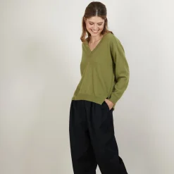 Maison Montagut Pull Col V A Fentes En Cachemire - Barnabe><noscript><img width=