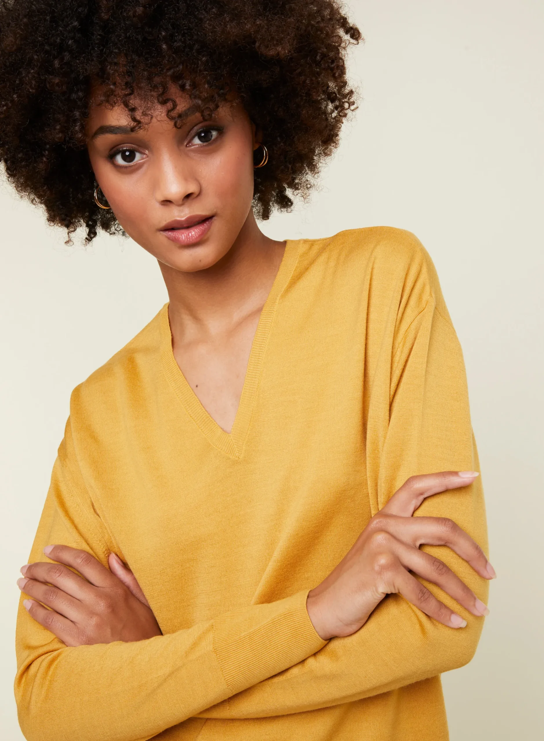 Maison Montagut Pull Col V A Fentes En Laine Merinos - Aurora>Femme Pulls