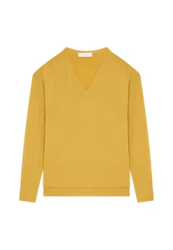 Maison Montagut Pull Col V A Fentes En Laine Merinos - Aurora><noscript><img width=