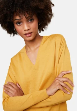 Maison Montagut Pull Col V A Fentes En Laine Merinos - Aurora><noscript><img width=