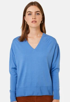 Maison Montagut Pull Col V A Fentes En Laine Merinos - Aurora><noscript><img width=