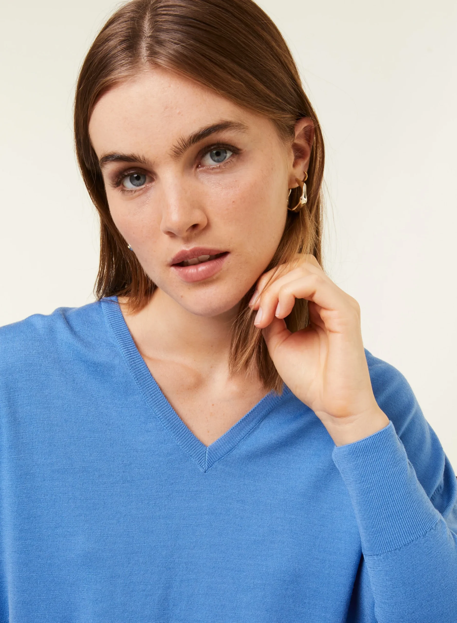 Maison Montagut Pull Col V A Fentes En Laine Merinos - Aurora>Femme Pulls