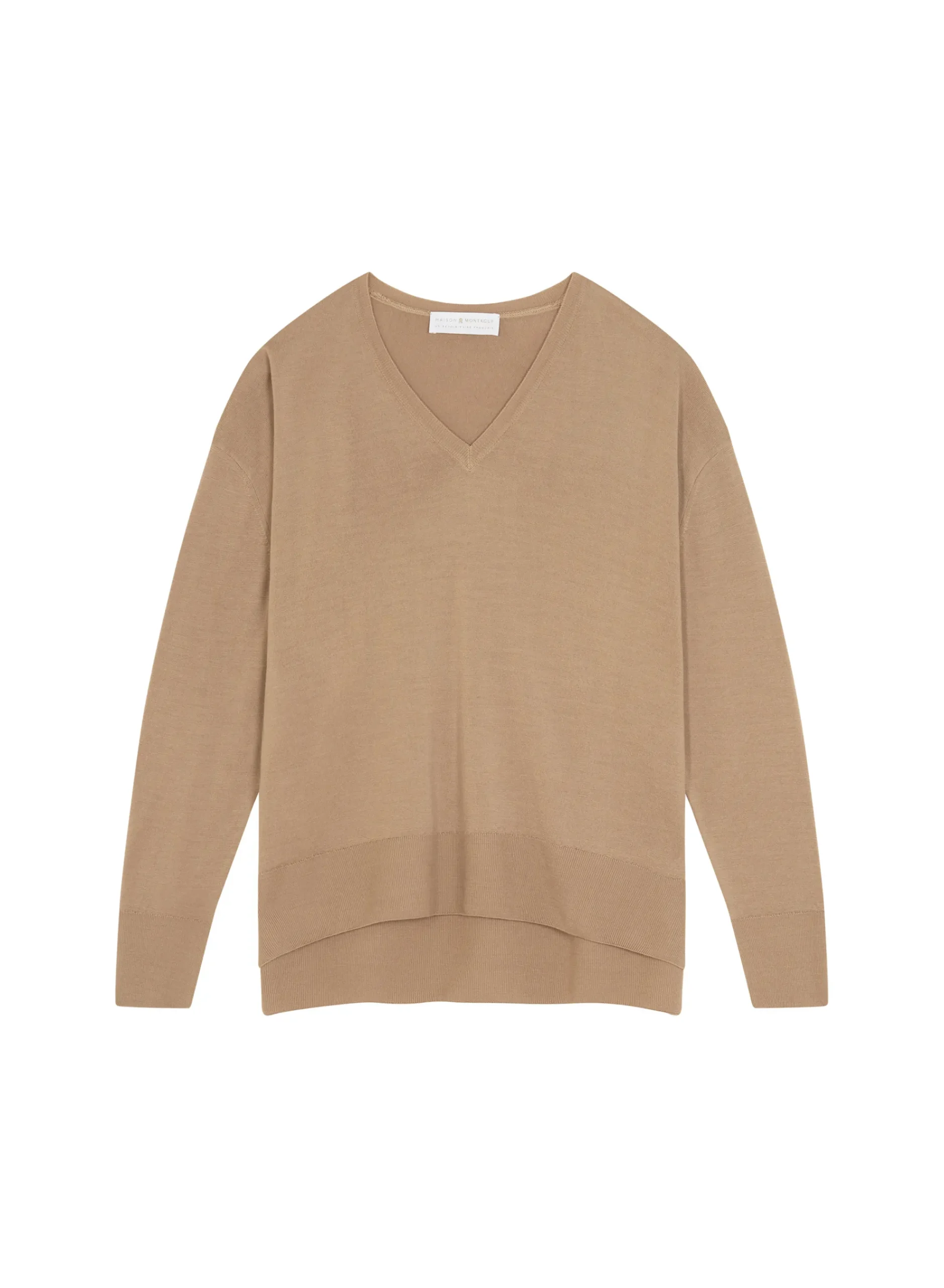 Maison Montagut Pull Col V A Fentes En Laine Merinos - Aurora>Femme Pulls
