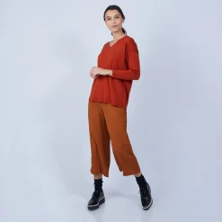 Maison Montagut Pull Col V Avec Fentes En Laine Merinos - Bernice><noscript><img width=