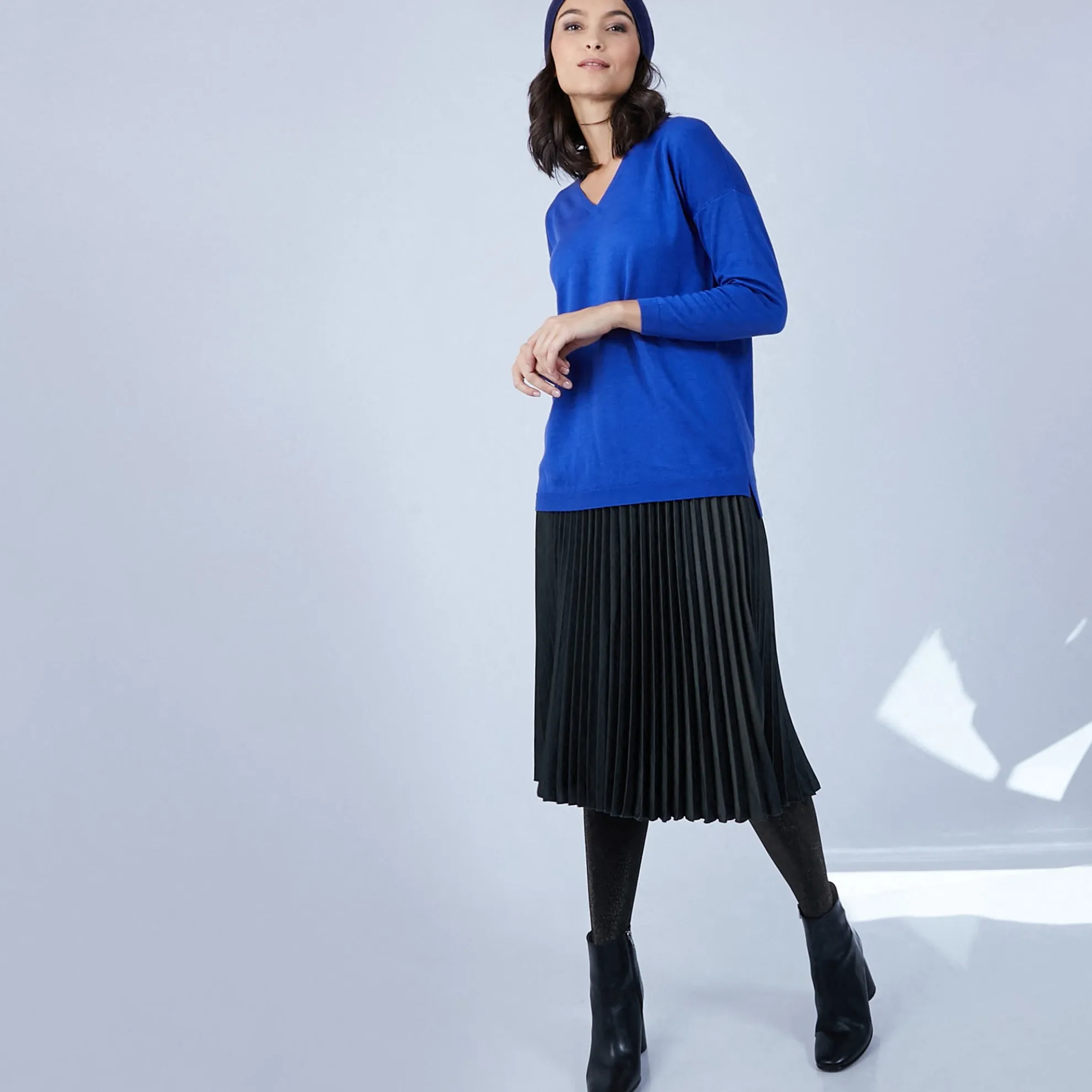 Maison Montagut Pull Col V Avec Fentes En Laine Merinos - Bernice>Femme Pulls