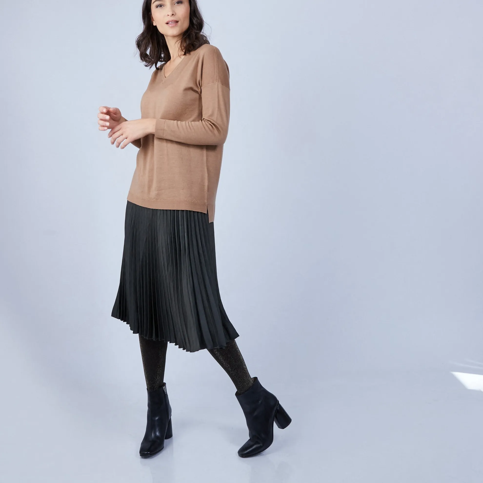 Maison Montagut Pull Col V Avec Fentes En Laine Merinos - Bernice>Femme Pulls