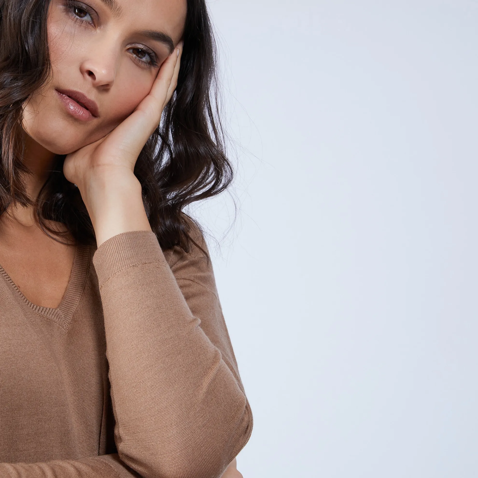 Maison Montagut Pull Col V Avec Fentes En Laine Merinos - Bernice>Femme Pulls