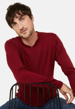 Maison Montagut Pull Col V Avec Logo En Laine Merinos - Elmo><noscript><img width=