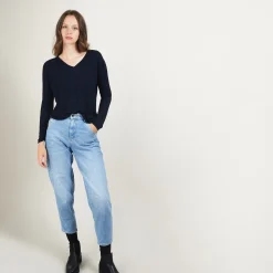 Maison Montagut Pull Col V En Bambou Cachemire - Barbara><noscript><img width=