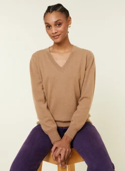 Maison Montagut Pull Col V En Cachemire - Abel><noscript><img width=