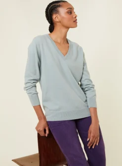 Maison Montagut Pull Col V En Cachemire - Abel><noscript><img width=