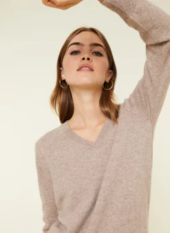 Maison Montagut Pull Col V En Cachemire - Abel><noscript><img width=