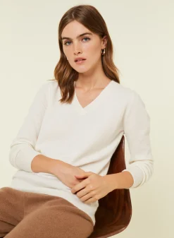 Maison Montagut Pull Col V En Cachemire - Abel><noscript><img width=