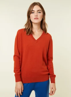 Maison Montagut Pull Col V En Cachemire - Abel><noscript><img width=