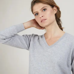 Maison Montagut Pull Col V En Cachemire - Bertille><noscript><img width=