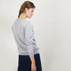 Maison Montagut Pull Col V En Cachemire - Bertille><noscript><img width=