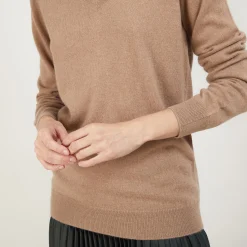 Maison Montagut Pull Col V En Cachemire - Bertille><noscript><img width=