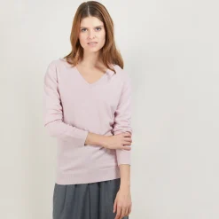 Maison Montagut Pull Col V En Cachemire - Bertille><noscript><img width=