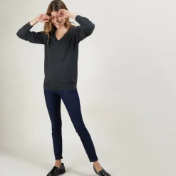 Maison Montagut Pull Col V En Cachemire - Bertille><noscript><img width=