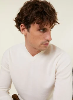 Maison Montagut Pull Col V En Cachemire - Evann><noscript><img width=