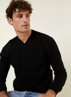 Maison Montagut Pull Col V En Cachemire - Evann><noscript><img width=