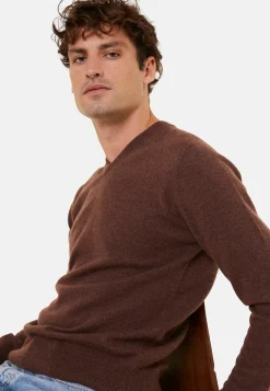 Maison Montagut Pull Col V En Cachemire - Evann><noscript><img width=