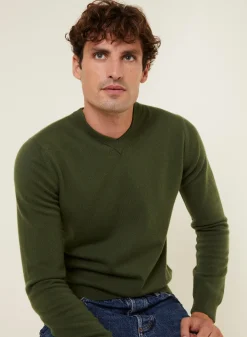 Maison Montagut Pull Col V En Cachemire - Evann><noscript><img width=