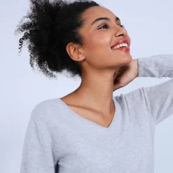 Maison Montagut Pull Col V En Cachemire - Bijou><noscript><img width=